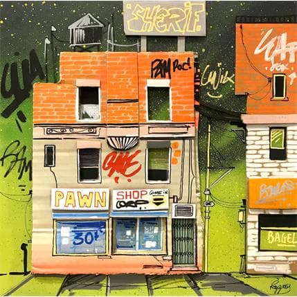 Painting Pawn shop by Pappay | Painting Street art Mixed Urban