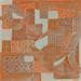 Peinture 4a Poissons Cuivre et Orange par Devie Bernard  | Tableau Figuratif Matiérisme Animaux Carton Acrylique