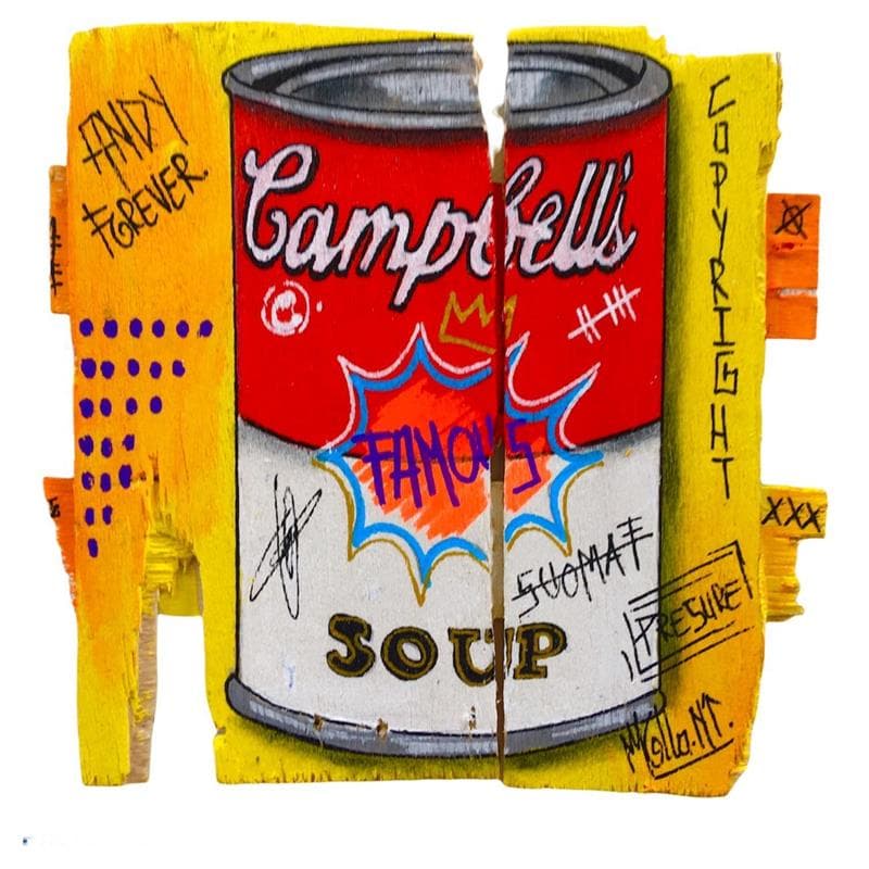 Painting Campbell's Famous by Molla Nathalie  | Painting Pop art Acrylic Pop icons