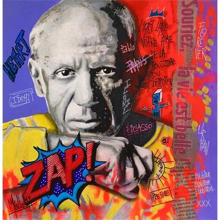 Painting L'art lave nos âmes by Molla Nathalie  | Painting Pop art Mixed Pop icons
