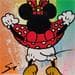 Peinture Minnie is in love par Mestres Sergi | Tableau Pop Art Graffiti Mixte icones Pop animaux