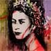 Painting Queen by Mestres Sergi | Painting Pop art Graffiti Mixed Portrait Pop icons
