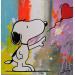 Gemälde Snoopy Banksy von Mestres Sergi | Gemälde Pop-Art Pop-Ikonen Graffiti