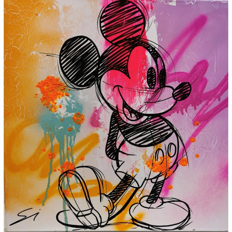 Peinture First Mickey par Mestres Sergi | Tableau Pop art Graffiti icones Pop
