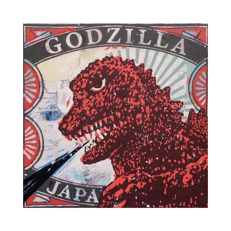Painting Godzilla by Okuuchi Kano  | Painting Pop art Pop icons