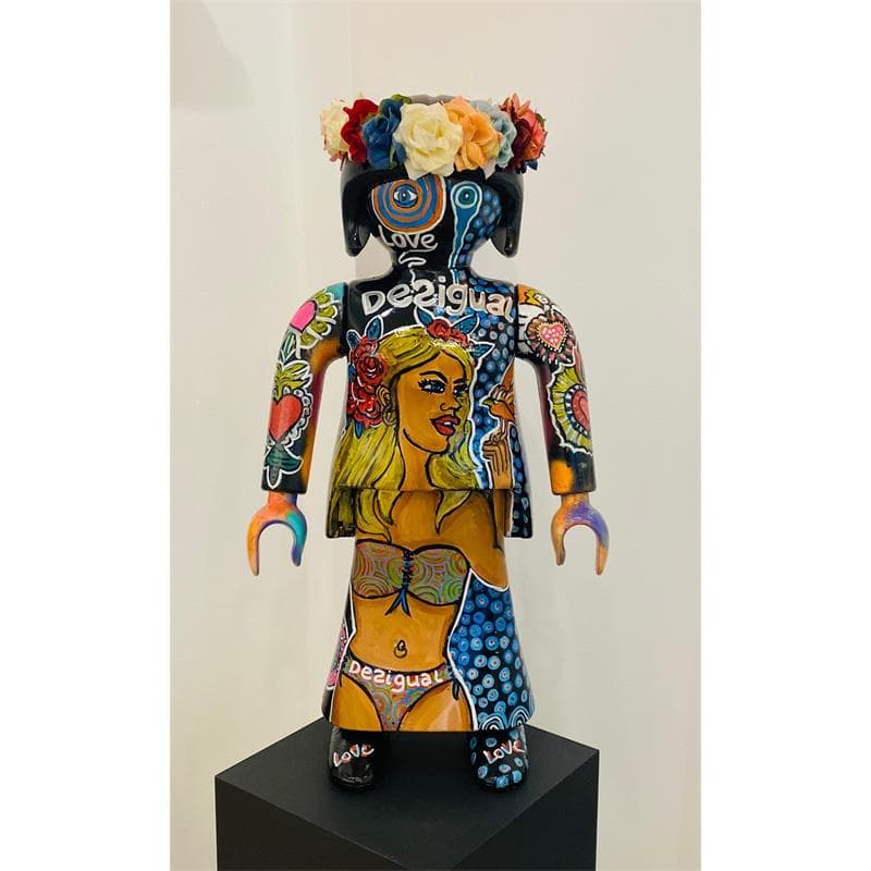 Sculpture Playmo Desigual by Frany La Chipie | Sculpture Pop art Mixed