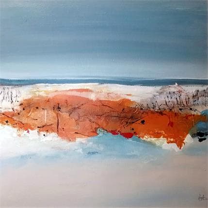 Painting Destin de terre 2 by Han | Painting Abstract Mixed Landscapes