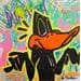 Peinture Daffy par Miller Jen  | Tableau Street Art Icones Pop