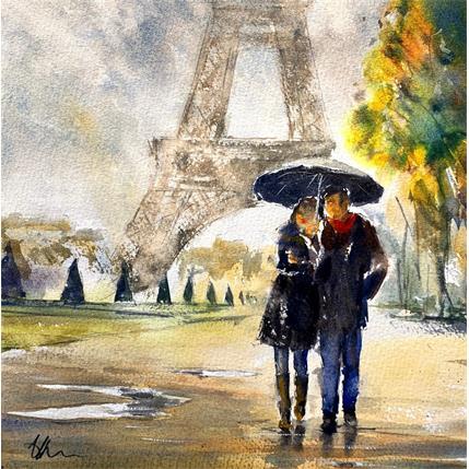 Painting Paris Pluie  by Jones Henry | Painting  Watercolor