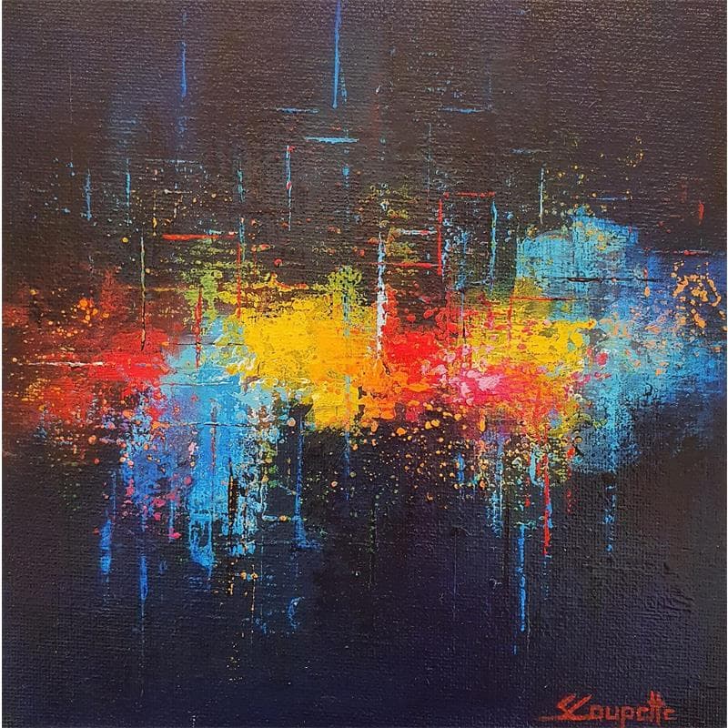 Painting Midnight blue by Coupette Steffi | Painting Abstract Acrylic Landscapes Urban