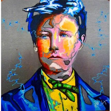 Painting Arthur Rimbaud  by Medeya Lemdiya | Painting Figurative Mixed Portrait