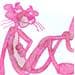 Gemälde The pink panthere von Schroeder Virginie | Gemälde Pop-Art Pop-Ikonen Acryl