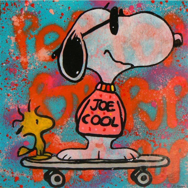 Peinture Snoopy street par Kikayou | Tableau Graffiti