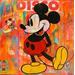 Gemälde Mickey disco von Kikayou | Gemälde Graffiti