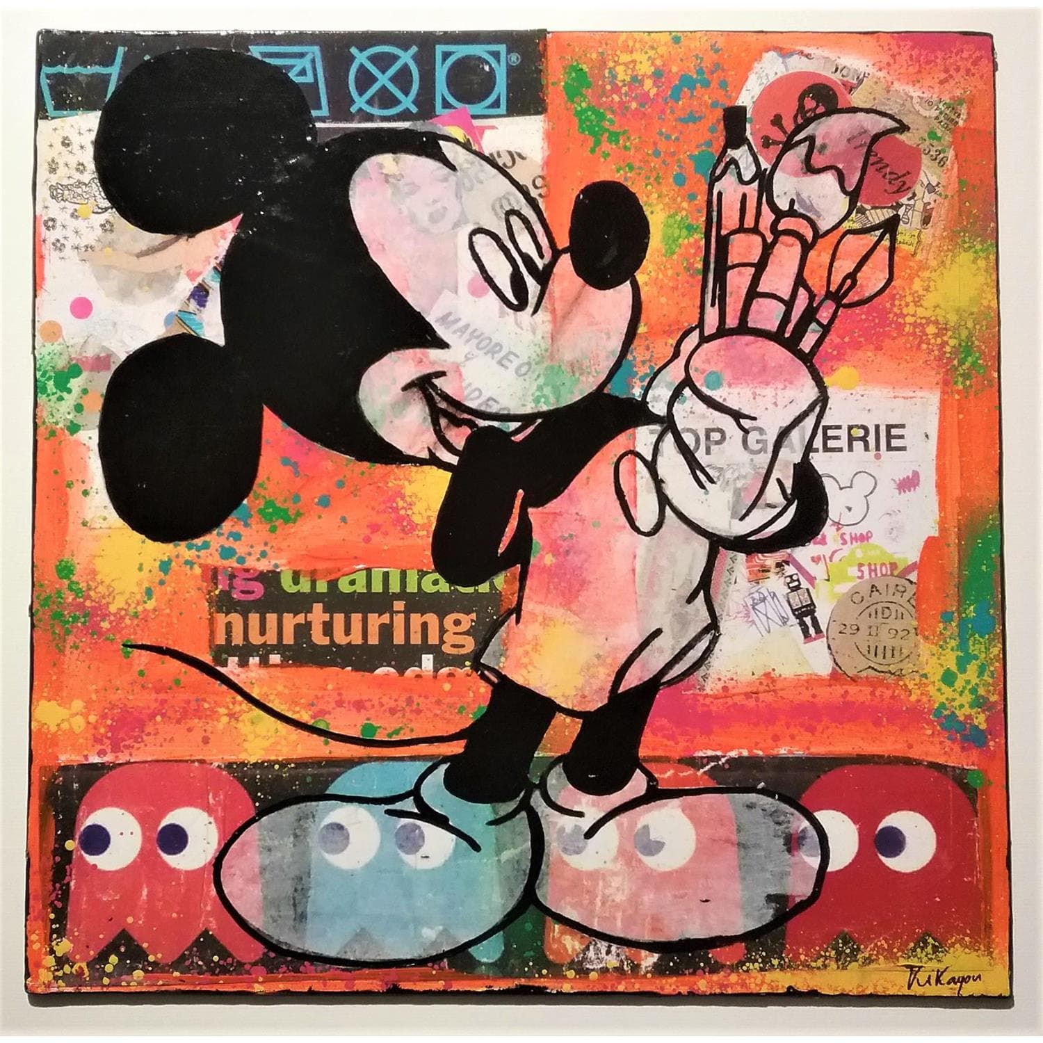 Pop Art Paintings Mixedmickey Peintre By Kikayou Carre D Artistes