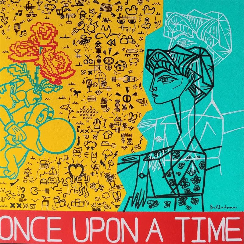 Peinture Once upon a time par Belladone | Tableau Pop Art Mixte icones Pop