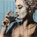 Gemälde Sweet Parfume  von Graffmatt | Gemälde Street art Porträt Alltagsszenen Holz Acryl