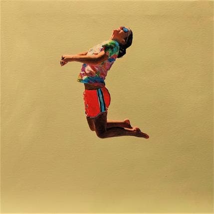 Painting Jumper 1 by Castignani Sergi | Painting Figurative Acrylic Life style, Minimalist
