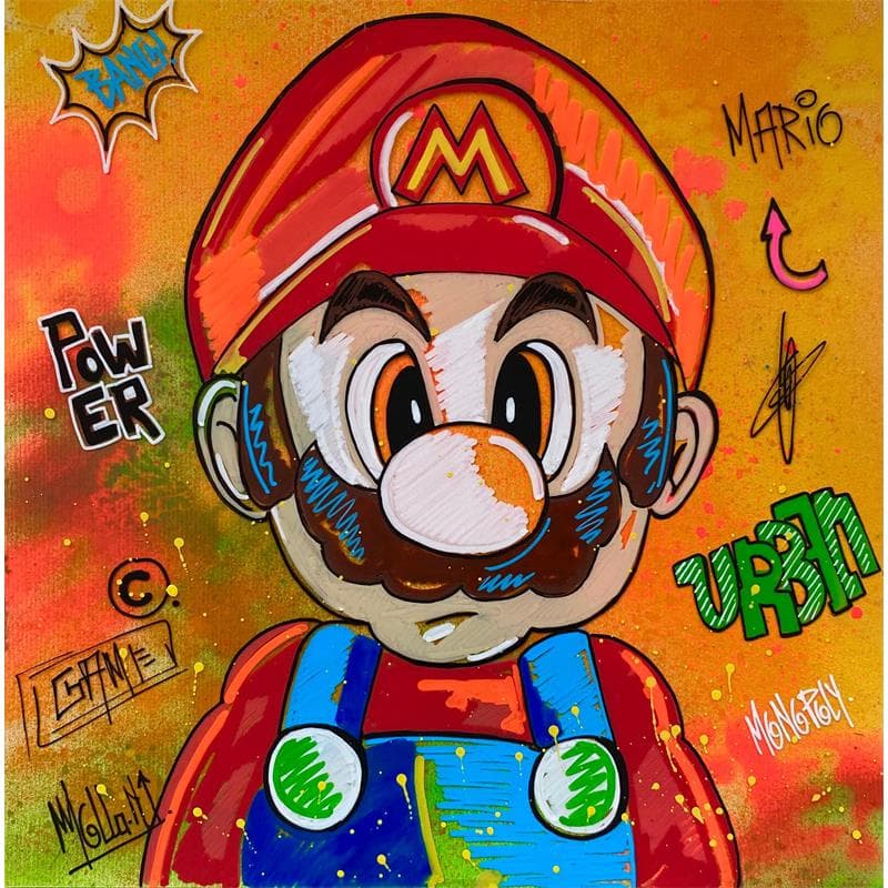 Painting Mario by Molla Nathalie  | Painting Figurative Pop icons Mixed