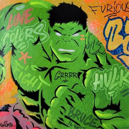 Peinture Hulk par Kedarone | Tableau Street Art Graffiti, Mixte icones Pop