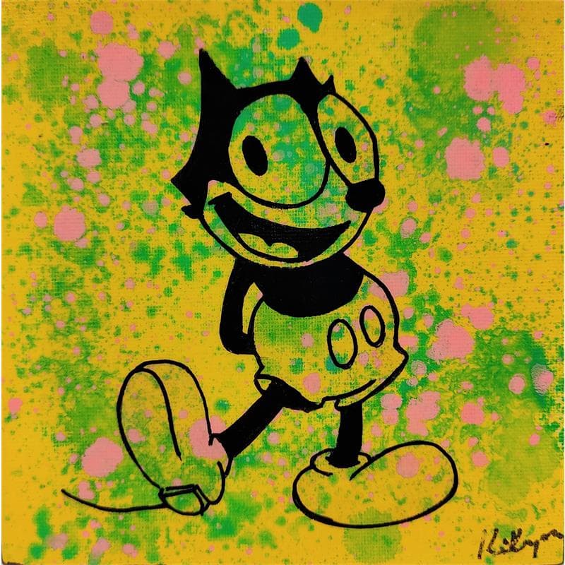 Painting Félix by Kikayou | Painting Pop-art Pop icons Animals Graffiti