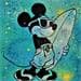 Peinture Mickey surf par Kikayou | Tableau Pop-art Icones Pop Graffiti Carton