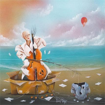 ▷ Peinture Le violoncelliste par Valot Lionel