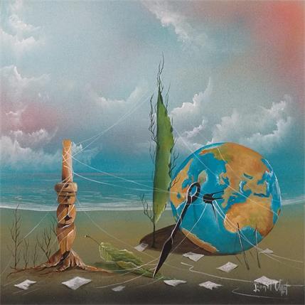 Peinture La terre...jouet bilboquet par Valot Lionel | Tableau