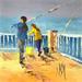 Peinture Les pêcheurs par Dupin Dominique | Tableau Huile