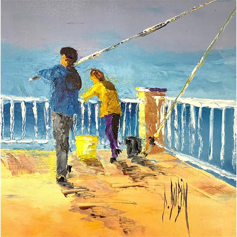 Painting Les pêcheurs by Dupin Dominique | Painting Oil