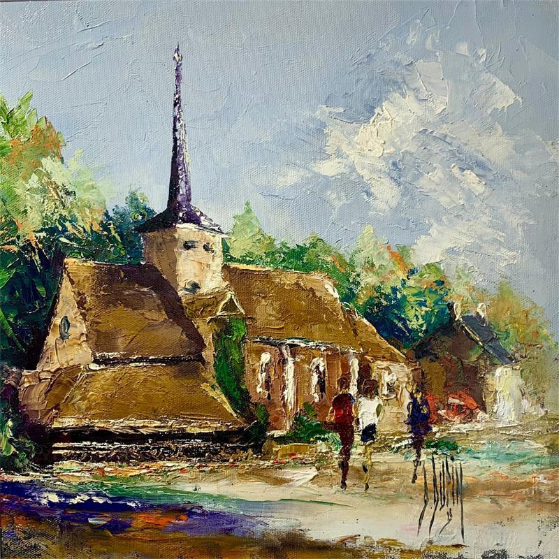 Painting Une prière  by Dupin Dominique | Painting Oil