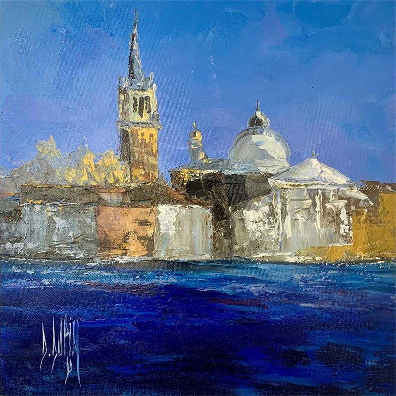 Painting Bleu Vénitien by Dupin Dominique | Painting Oil