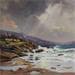Painting Mar revuelta by Cabello Ruiz Jose | Painting Figurative Landscapes Oil
