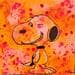 Gemälde Snoopy clin d'oeil von Kikayou | Gemälde Street art Tiere Graffiti