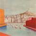 Painting AN225 L'entrée du port by Burgi Roger | Painting Figurative Acrylic Landscapes Urban Marine