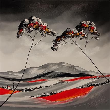 Painting Mougins un soir d'été by Fonteyne David | Painting Figurative Acrylic Landscapes