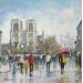 Painting Notre Dame by Lallemand Yves | Painting Figurative Urban Acrylic