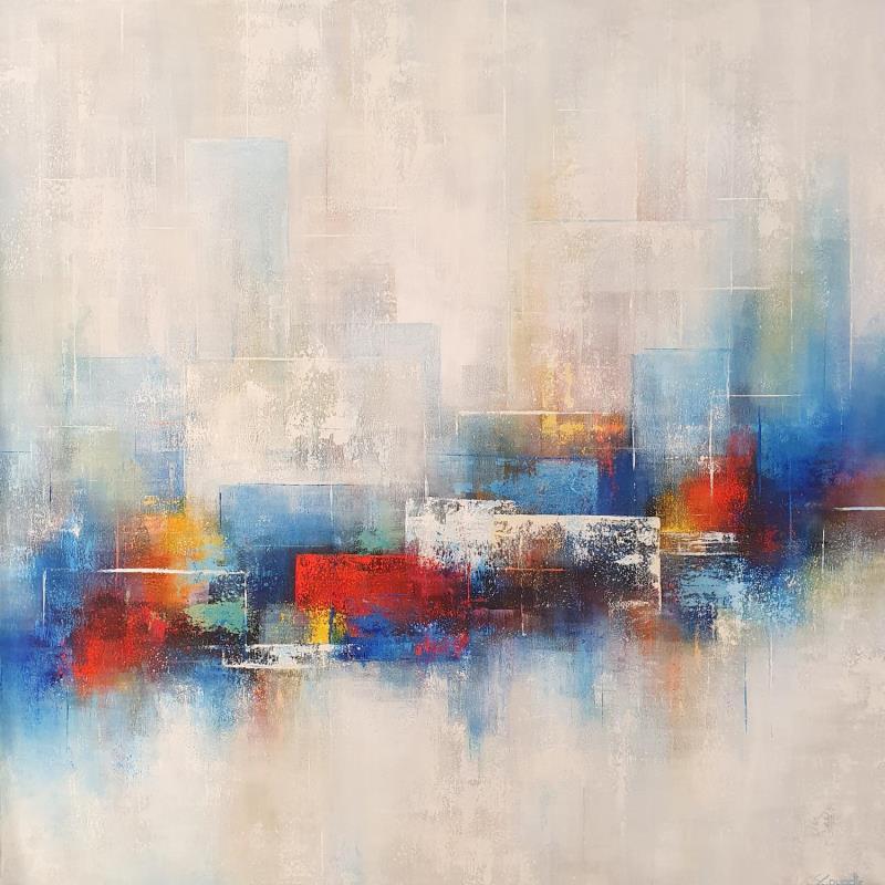 Painting Big city life by Coupette Steffi | Painting Abstract Acrylic Landscapes, Urban