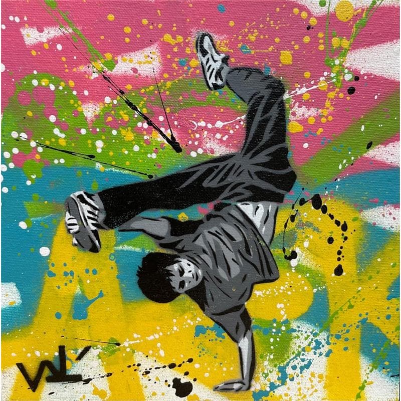 Gemälde Sans titre von Lenud Valérian  | Gemälde Street art Alltagsszenen Graffiti