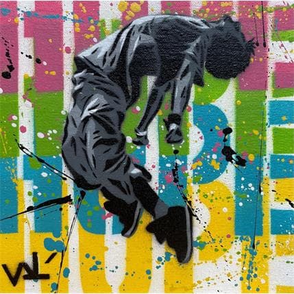 Peinture Sans titre par Valérian Lenud | Tableau Street Art Graffiti, Mixte scènes de vie