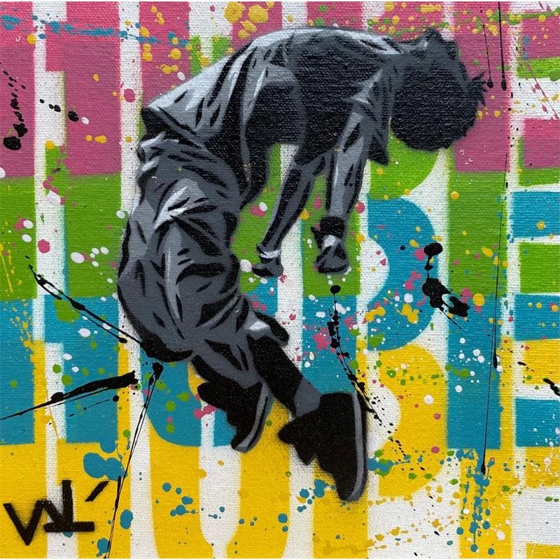 Gemälde Sans titre von Lenud Valérian  | Gemälde Street art Alltagsszenen Graffiti