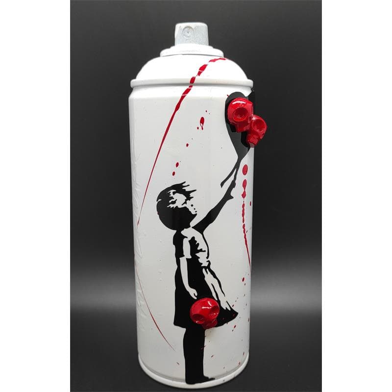 Sculpture Bombe Bansky Blanche 1 by VL | Sculpture Street art Recycled objects Pop icons