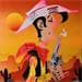 Painting Lucky Luke by Kedarone | Painting Street art Mixed Pop icons