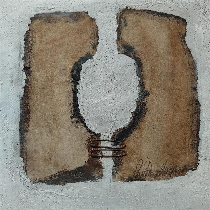 Painting Earth tones B3 by Van Domburgh Lydia | Painting Abstract Minimalist Oil Acrylic