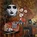 Gemälde L'ombre de tes yeux von Romanelli Karine | Gemälde Figurativ Stillleben Collage