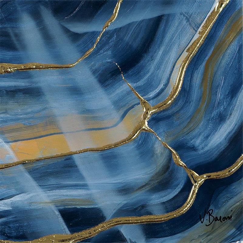 Painting Onyx pétrifiée IV by Baroni Victor | Painting Abstract Mixed