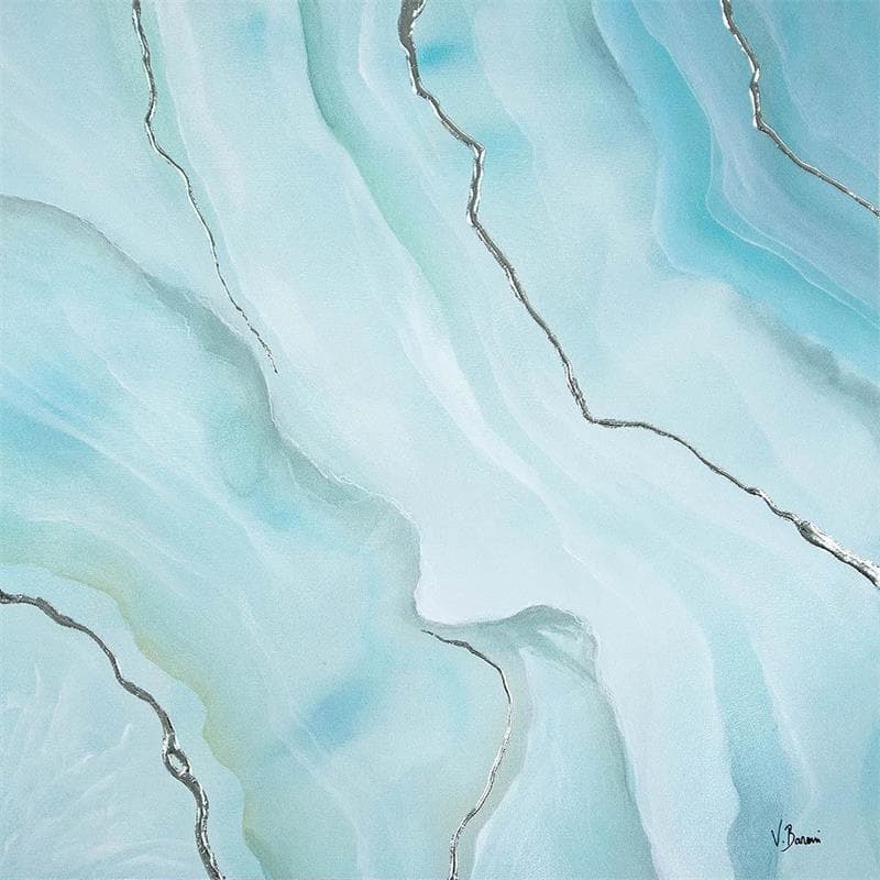 Peinture Glacier d'Onyx par Baroni Victor | Tableau Abstrait Minimaliste Acrylique