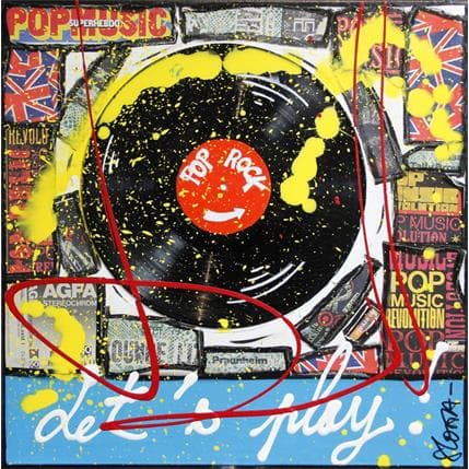 Painting Let's Play by Costa Sophie | Painting Pop-art Acrylic, Gluing, Posca, Upcycling Life style