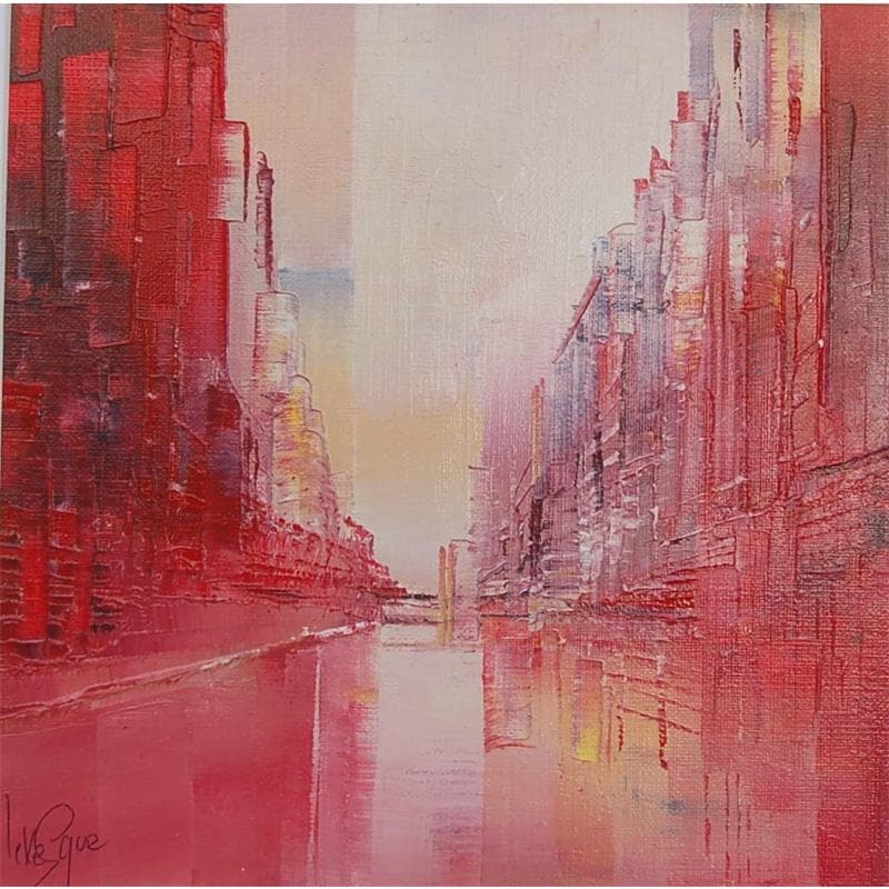 Painting A l'aurore by Levesque Emmanuelle | Painting Abstract Oil Urban