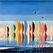 Painting je t'aime en mer by Fonteyne David | Painting Figurative Oil Landscapes